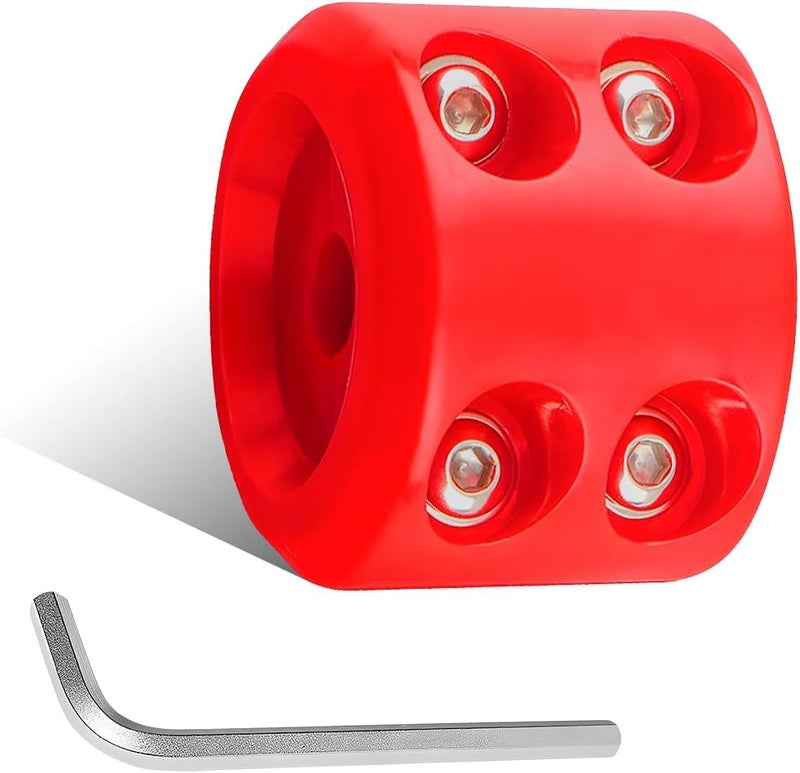 ZNDAW Winch Stopper for Cable, Rubber Winch Cable Stopper with Allem Wrench for Synthetic Rope and Wire, Wearproof Stopper Winch Saver Protect Towing Hook Univeral for ATV UTV (Red) - Image 1